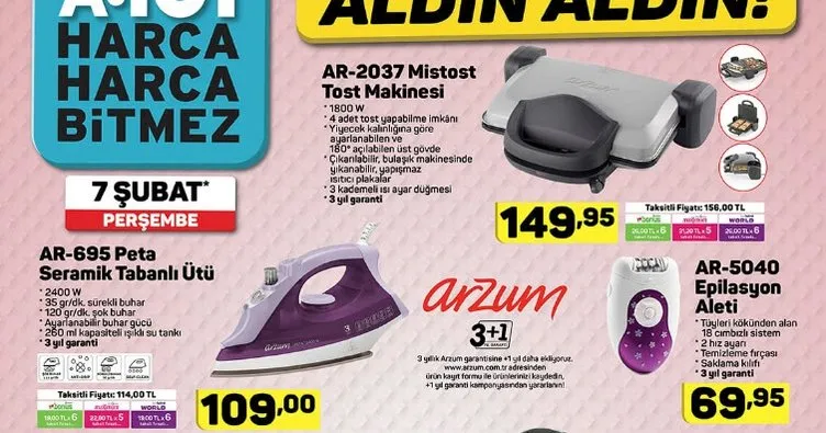 7 Şubat A101 kataloğu tam liste burada! A101 aktüel ürünler listesi ile mutlu alışverişler