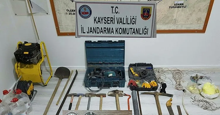 Kayseri’de kaçak kazı operasyonu: 10 gözaltı