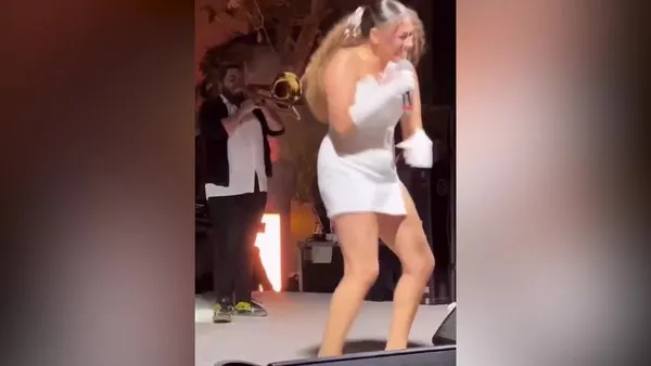 Dilan Çıtak Tatlıses kendi düğününde sahneye çıkıp davetlileri böyle eğlendirdi | Video