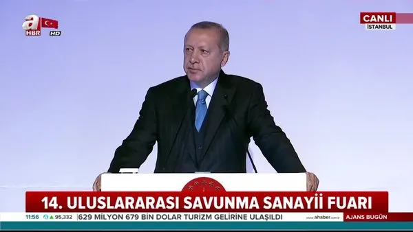 Cumhurbaşkanı Erdoğan'dan 14. Uluslararası Savunma Sanayii Fuarı açılışında önemli açıklamalar