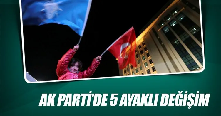 AK Parti’de 5 ayaklı değişim
