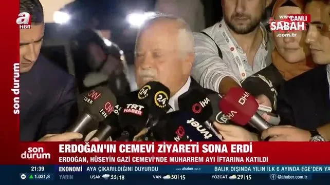 Son dakika: Başkan Erdoğan, Ankara'da Hüseyin Gazi Cemevi'nde Muharrem ayı iftarına katıldı | Video