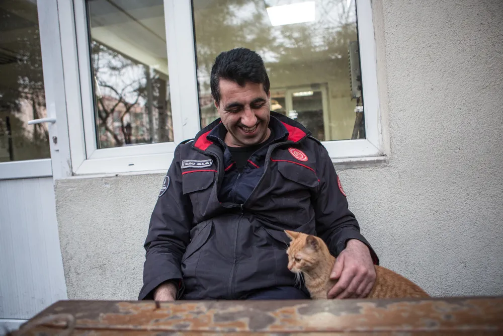 İtfaiyenin kadrolu kedisi Boncuk FotoHaber Yaşam