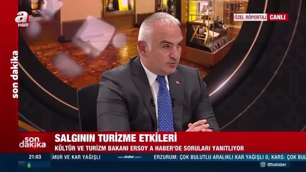 Son dakika: A Haber yayınına katılan Kültür ve Turizm Bakanı Mehmet Nuri Ersoy'dan önemli açıklamalar | Video