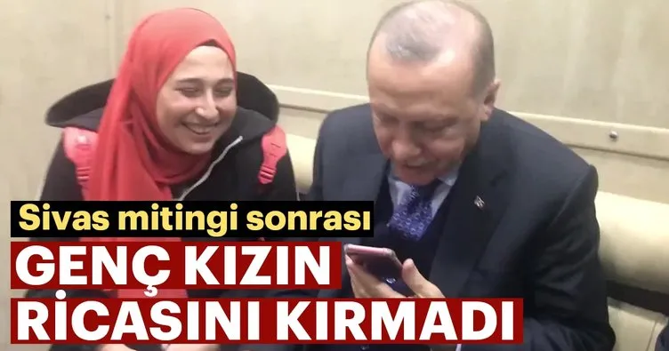 Başkan Erdoğan, yanına gelen genç kızı kırmadı