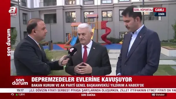 İzmir depreminin yaraları sarılıyor! Çevre Bakanı Kurum ve AK Parti Genel Başkanvekili Yıldırım'dan açıklamalar...