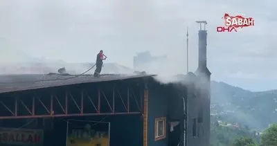 Rize’de, özel çay fabrikasında yangın | Video