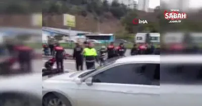 Samsun’da motosikletli yunus polisleri kaza yaptı: 2 yaralı | Video