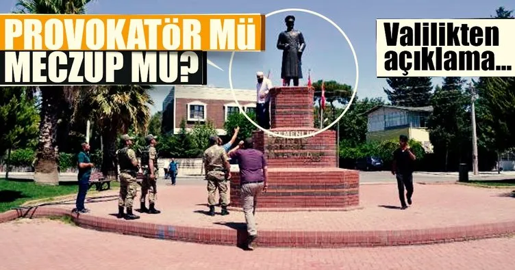 Valilik açıkladı... Atatürk heykeline saldıranın akli dengesi bozuk