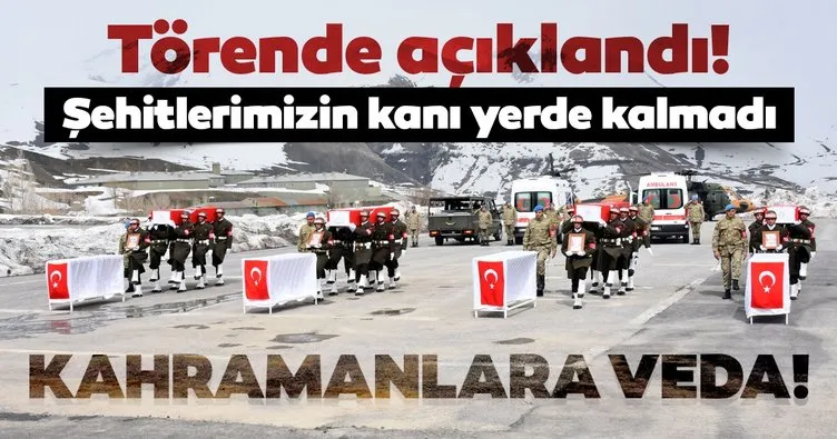 Türkiye-Irak sınır hattında şehit düşen askerler için Hakkari'de tören düzenlendi! Şehitlerimizin kanı yerde kalmadı