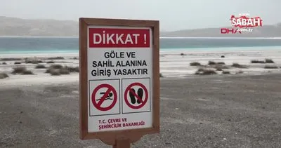 Burdur’da suyu 30 metre çekilen Salda Gölü’nde yeni kısıtlamalar
