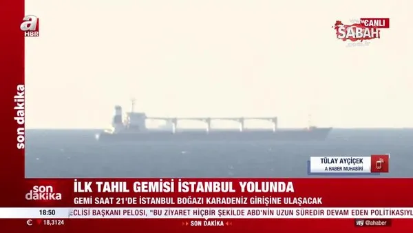 Son dakika: Ukrayna'dan hareket eden RAZONİ gemisi 21.00'da İstanbul Boğazı'nda olacak | Video