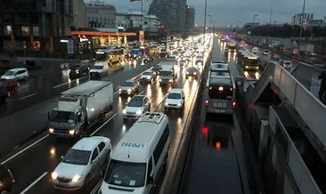 İstanbul trafiğinde yağmur yoğunluğu