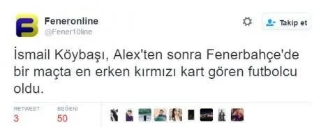 Fenerbahçe - Gençlerbirliği maçında kırmızı kart gören İsmail Köybaşı sosyal medyayı salladı
