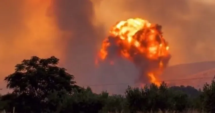 Son dakika: Yunanistan’daki yangınlar kontrolden çıktı! Askeri mühimmat deposunda patlama