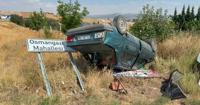 Kırıkkale'de kontrolden çıkan otomobil devrildi! 1 yaralı #kirikkale