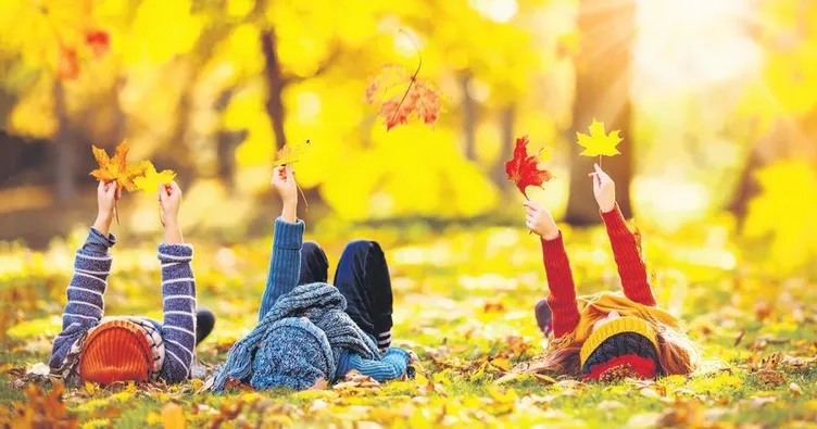 Çocuklarla şehirde sonbahar