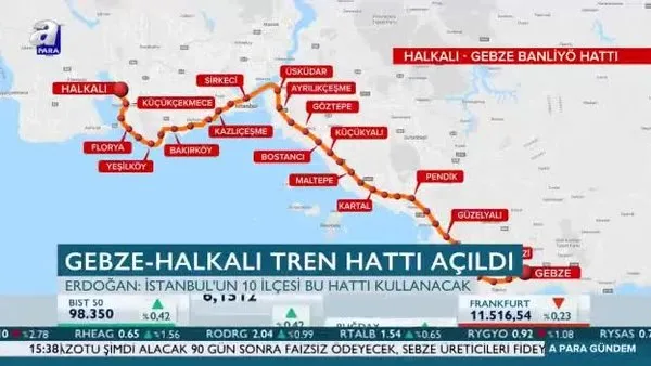 Gebze-Halkalı tren hattı açıldı