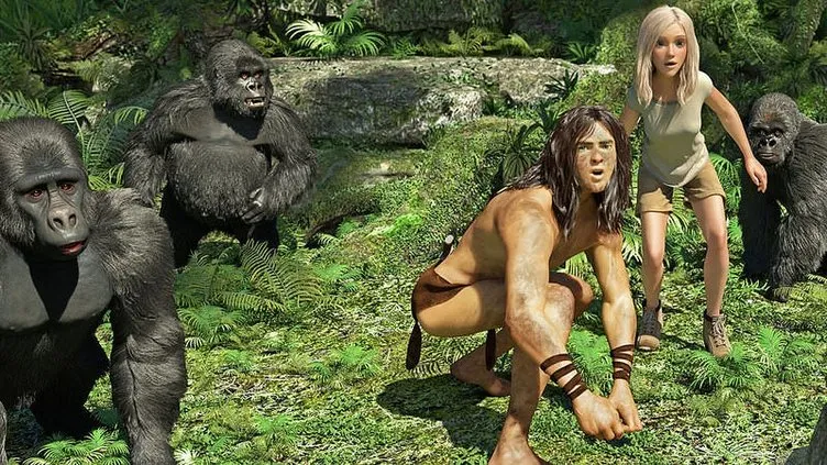 Tarzan filminden kareler