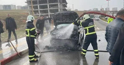 Siirt Kurtalan karayolunda bir araç yandı #siirt