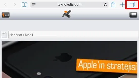 iOS cihazlarda Safari sekmeleri arasında nasıl arama yapılır?