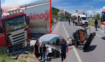 Manisa’da acı kaza! TIR elektrikli bisiklete çarptı: Aynı aileden 1 ölü 4 yaralı