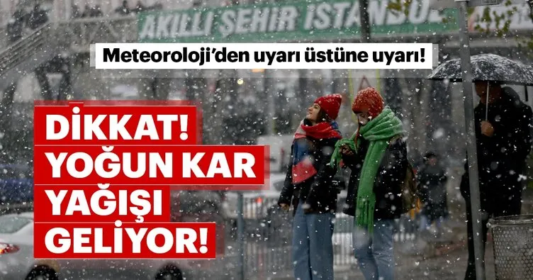 Meteoroloji’den son dakika hava durumu uyarısı geldi! İstanbul’a yoğun kar yağışı geliyor!