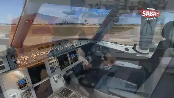 Pilot Yağmur Sarıoğlu'nun 8 yaşındaki oğlu yolcu uçağını indirdi | Video