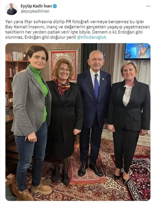 Kılıçdaroğlu’nun seccadeye ayakkabı ile basmasına siyasilerden peş peşe tepkiler