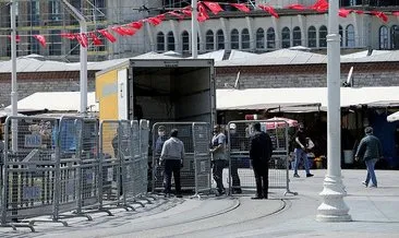 Taksim Meydanı ve Cumhuriyet Anıtı  bariyerlerle çevrildi