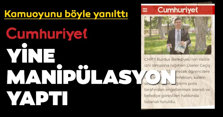 Cumhuriyet yine manipülasyon yaptı