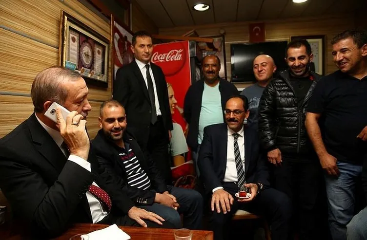Erdoğan’dan minibüs durağına sürpriz ziyaret