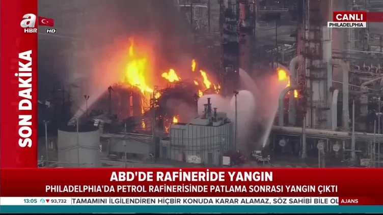 ABD’de 150 yıllık rafineride yangın