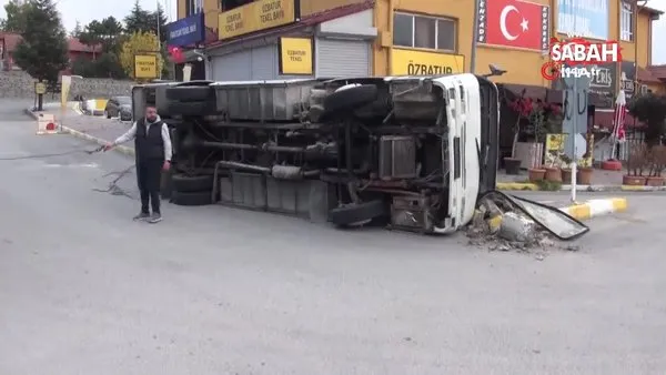 Yozgat’ta işçileri taşıyan otobüs devrildi: 6 yaralı | Video
