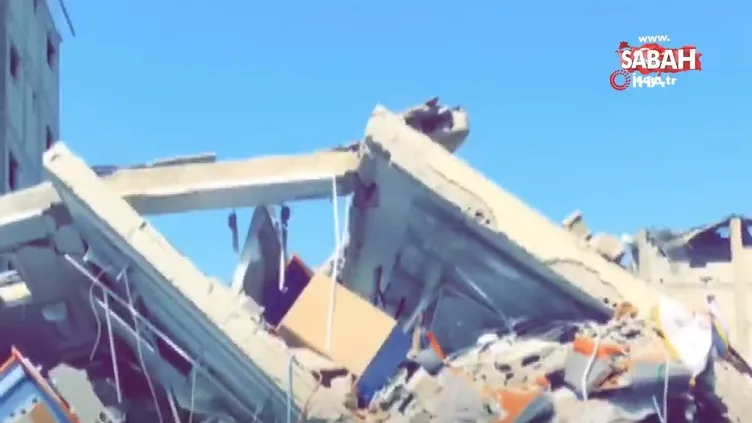 Bombalanan “Al-Aksa” kanalının enkazı görüntülendi