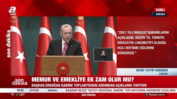 Yılın ilk Kabine toplantısının ardından Başkan Erdoğan ulusa seslendi | Memur ve emekli maaşlarıyla ilgili flaş açıklama