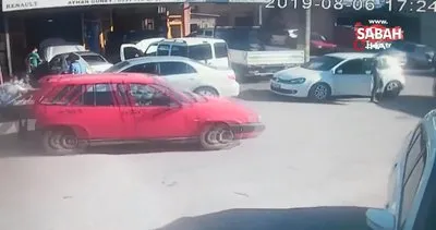 Aksaray’da satıp parasını alamadığı otomobilini iterek kaçırırken güvenlik kamerasına yakalandı
