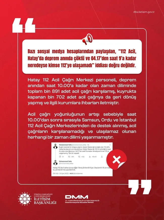 Sistematik algı operasyonları mercek altında! İşte 6 Şubat depremine ilişkin yalanlar ve gerçekler