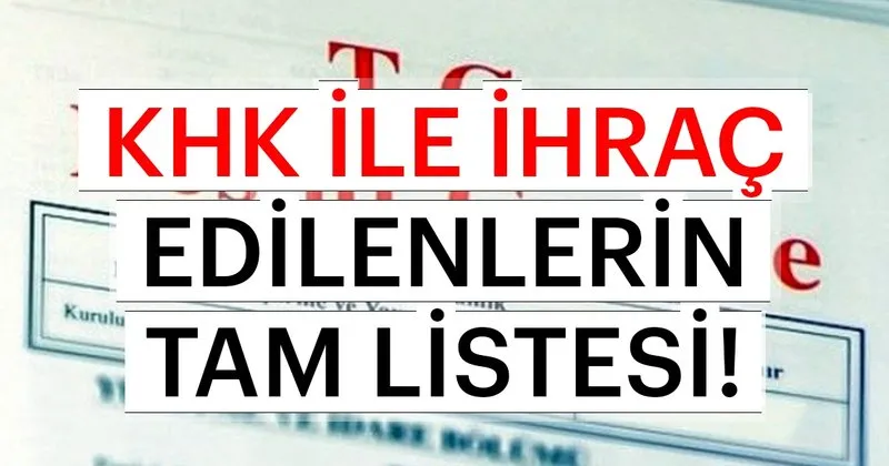 701 sayili khk ihrac listesi resmi