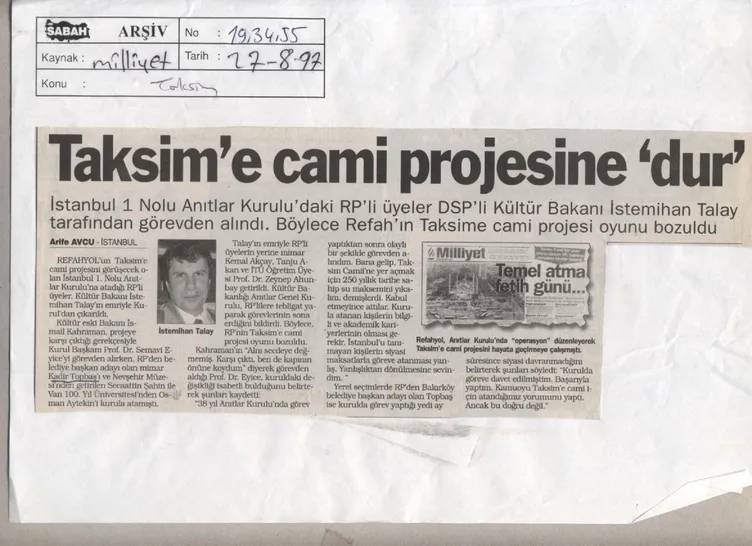 Yapımına karşı çıkmışlardı: Büyük gün geldi! İşte Taksim Camii manşetleri