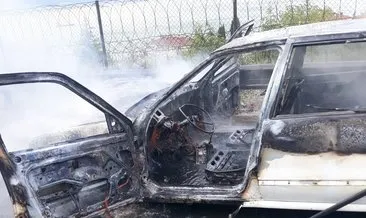 Seyir halindeki araç alev alev yandı! #ankara