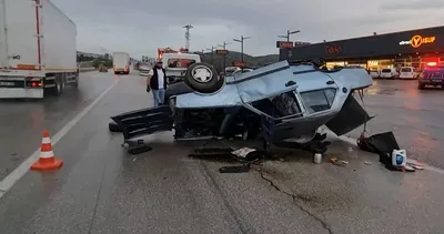 Takla atan otomobilin sürücüsü yaralandı