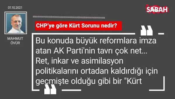 Mahmut Övür | CHP’ye göre Kürt Sorunu nedir?