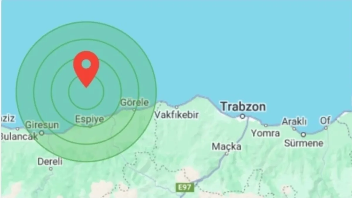 Giresun’da 3.6 şiddetinde deprem