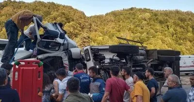 Tır devrildi: 3 yaralı