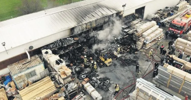 Çatalca’da korkutan fabrika yangını