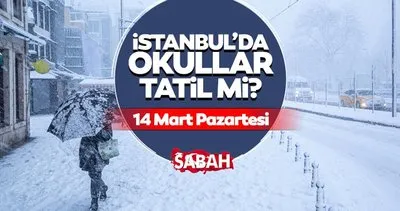 İstanbul’da Yarın okullar tatil mi edildi? 14 Mart Pazartesi Okul var mı yok mu? İstanbul Valiliği kar tatili açıklaması