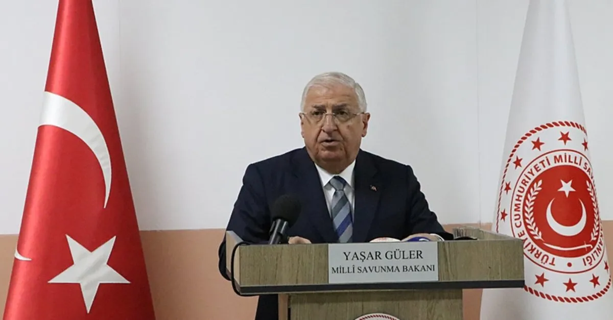 Milli Savunma Bakanı Yaşar Güler'den terörle mücadele açıklaması: Başarılı operasyonlarla terör örgütünün belini kırdık