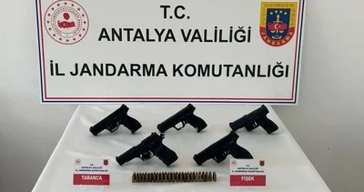 Gazipaşa’da 5 ruhsatsız silah ele geçirildi