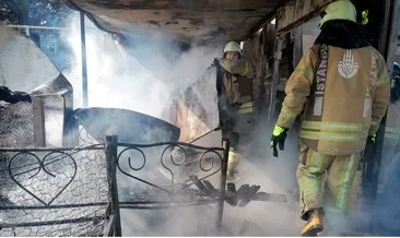 İşçilerin kaldığı konteynerler yandı